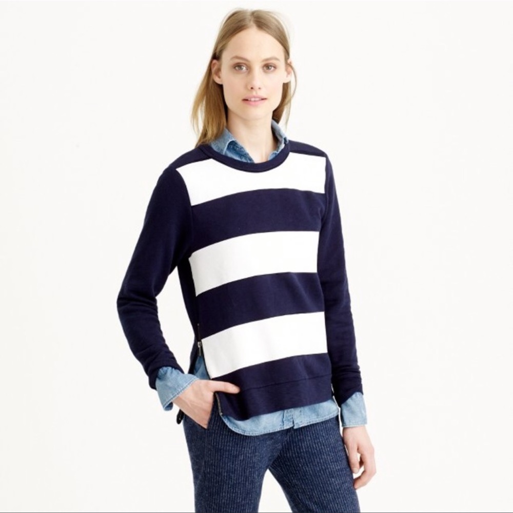 J. Crew Painted Stripe Sweatshirt